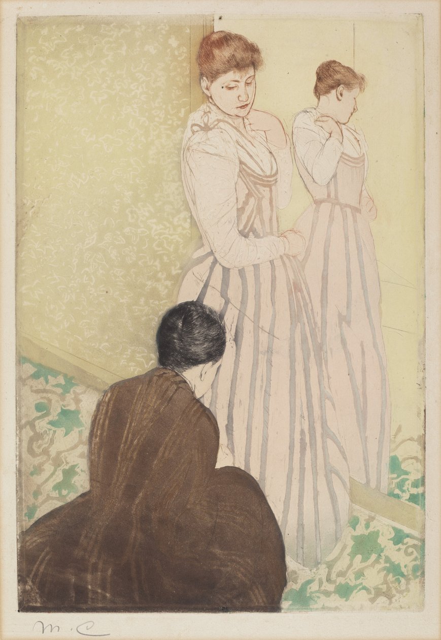 Die Anprobe von Mary Cassatt