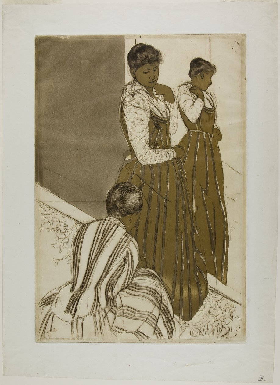 Die Anprobe von Mary Cassatt