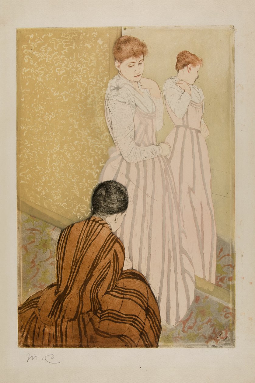 Die Anprobe von Mary Cassatt