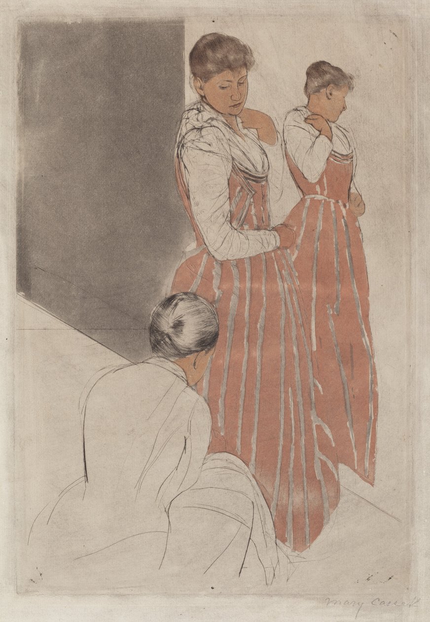 Die Anprobe, 1890-1891 von Mary Cassatt