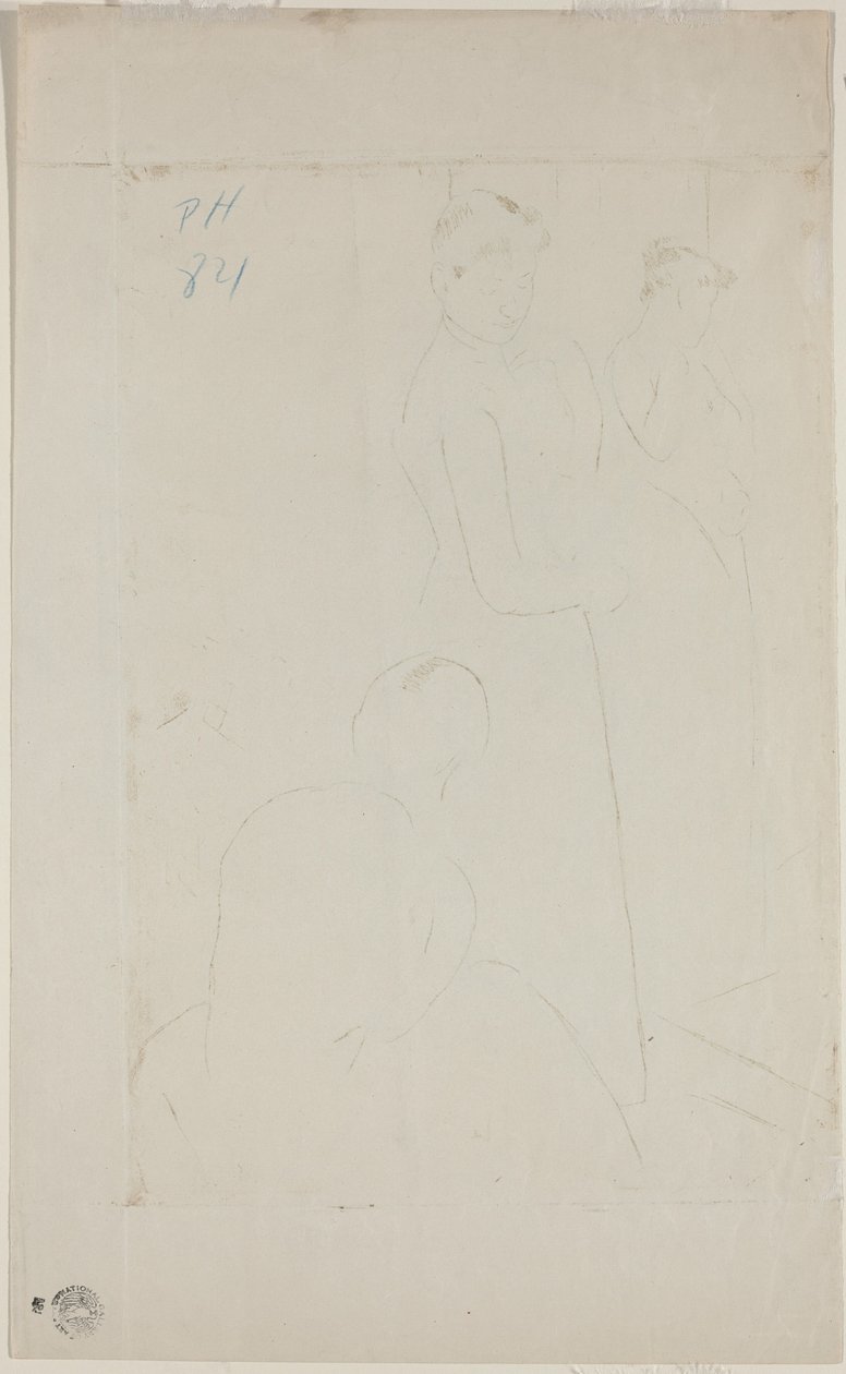 Die Anprobe [verso], 1890-1891 von Mary Cassatt