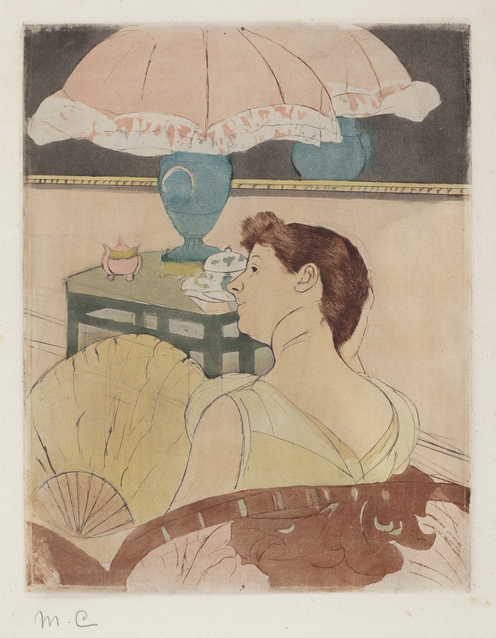 Die Lampe, 1890-1891 von Mary Cassatt