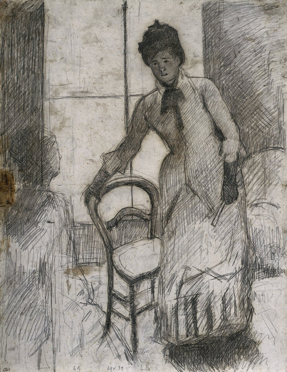 Der Besucher recto, ca. 1881 von Mary Cassatt