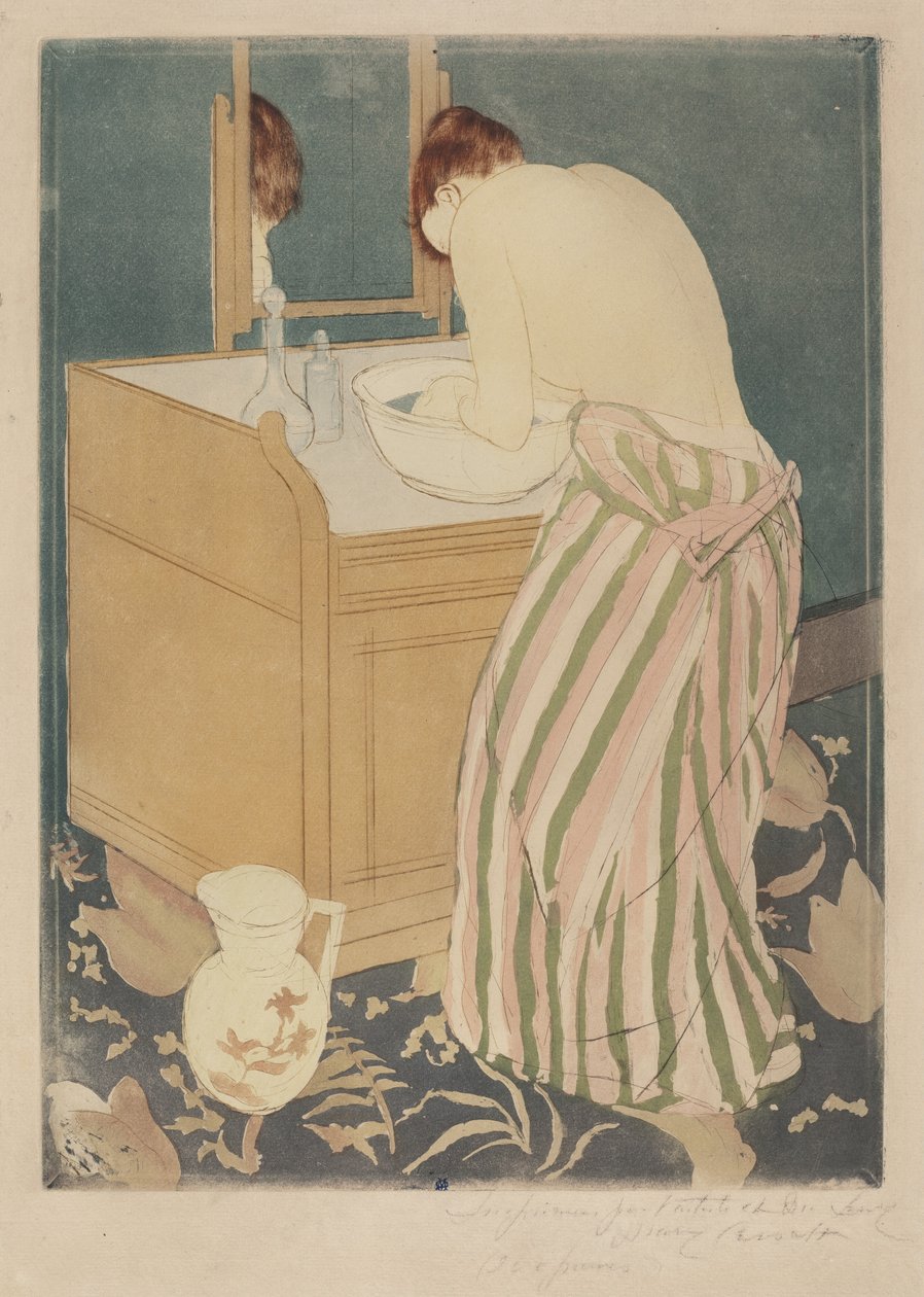 Badende Frau, 1890-1891 von Mary Cassatt