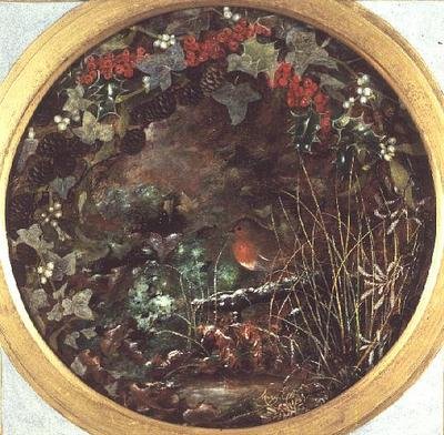 Winter (Rundel mit Rotkehlchen) von Mary Ensor