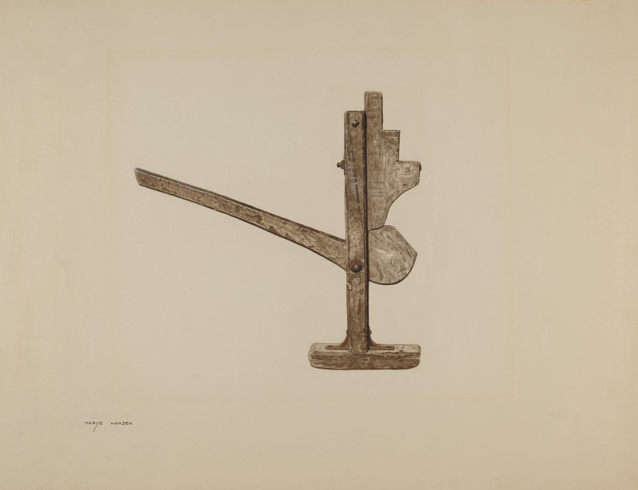 Wagenheber, ca. 1939 von Mary Hansen