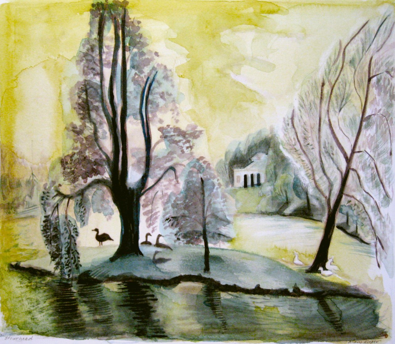 Stourhead, Abendsee von Mary Kuper