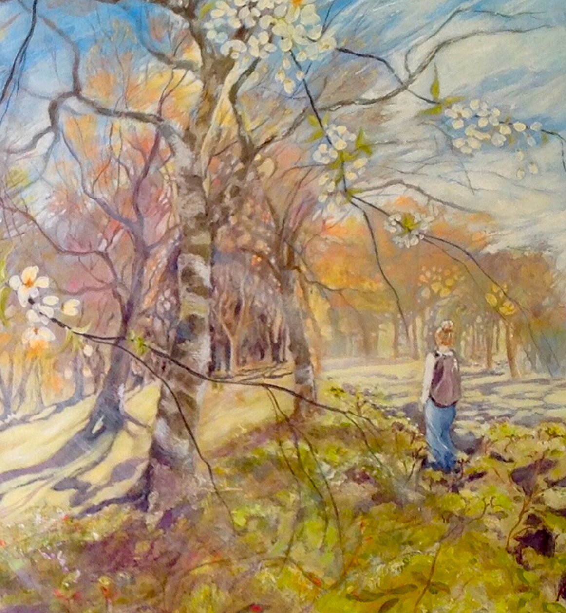 Frühlingsspaziergang unter den Blüten von Mary Smith