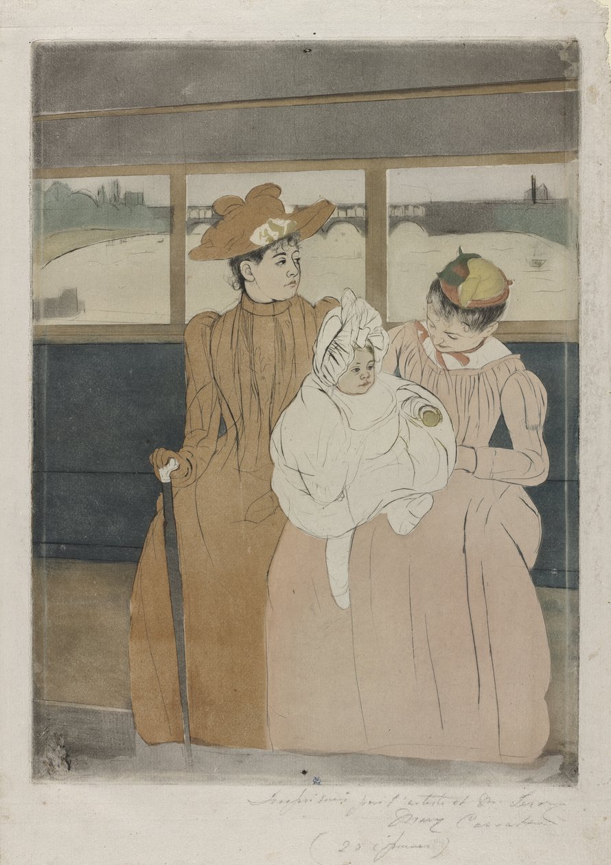 Im Omnibus, 1890-91 von Mary Cassatt