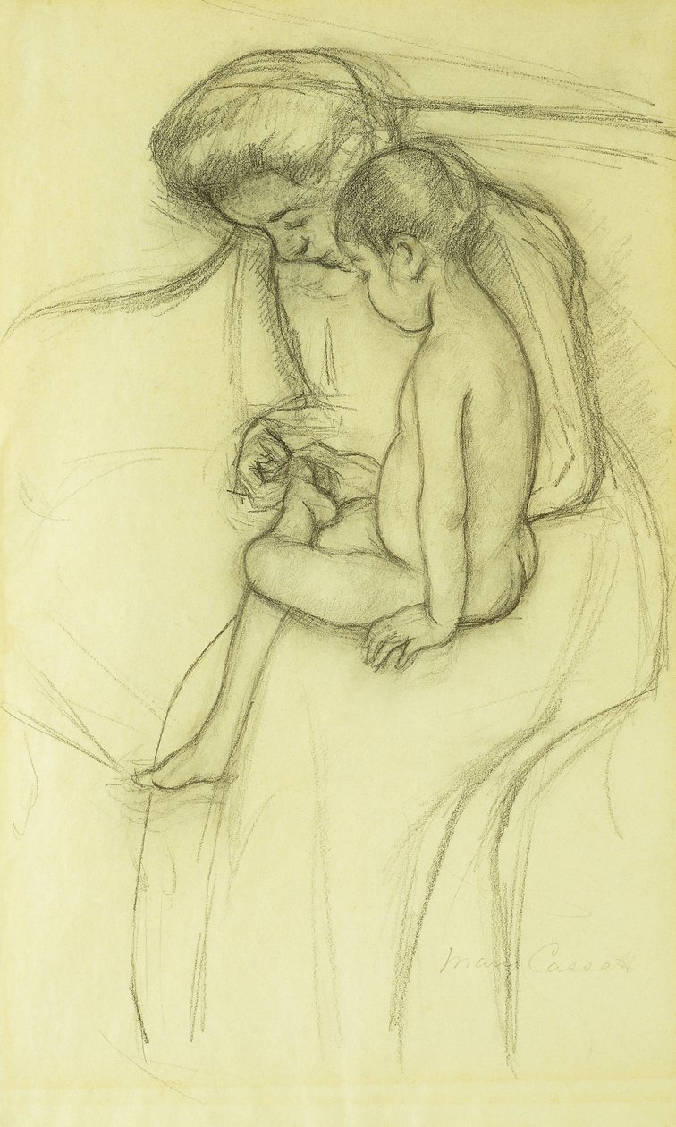 Die Pediküre, um 1908 von Mary Cassatt