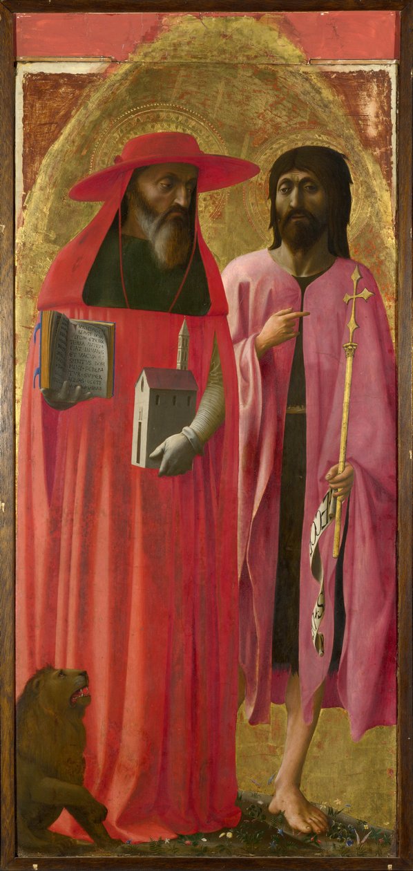 Die Heiligen Hieronymus und Johannes der Täufer von Masaccio