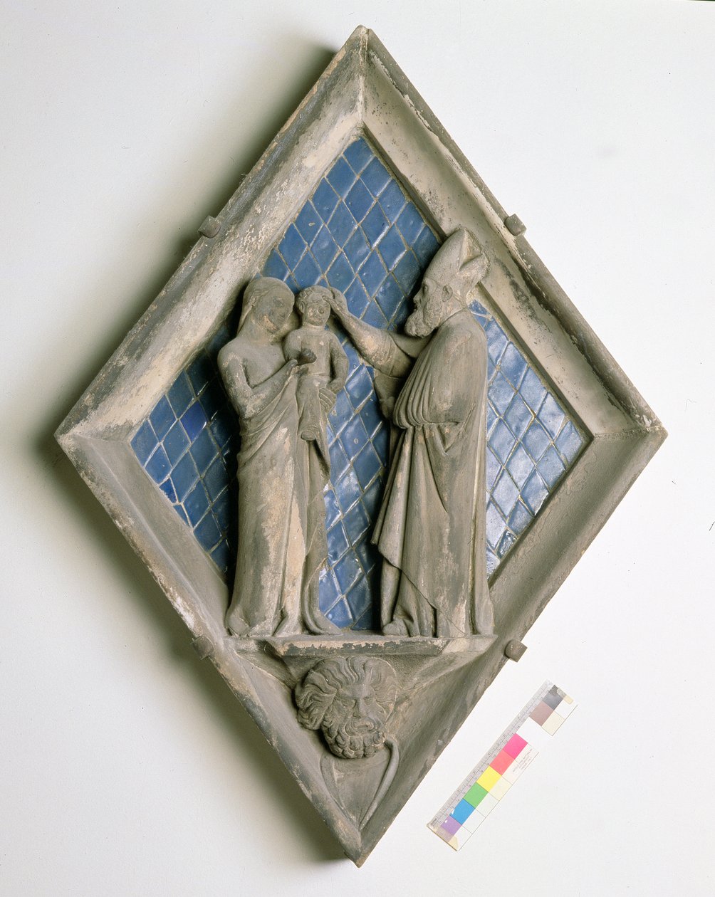 Die Taufe, Reliefkachel vom Campanile von Maso di Banco
