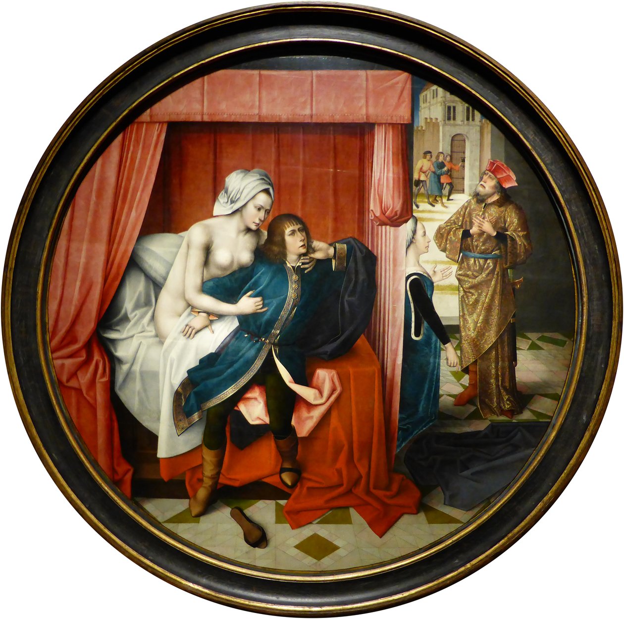 Joseph und Potiphars Weib von Master of Affligem
