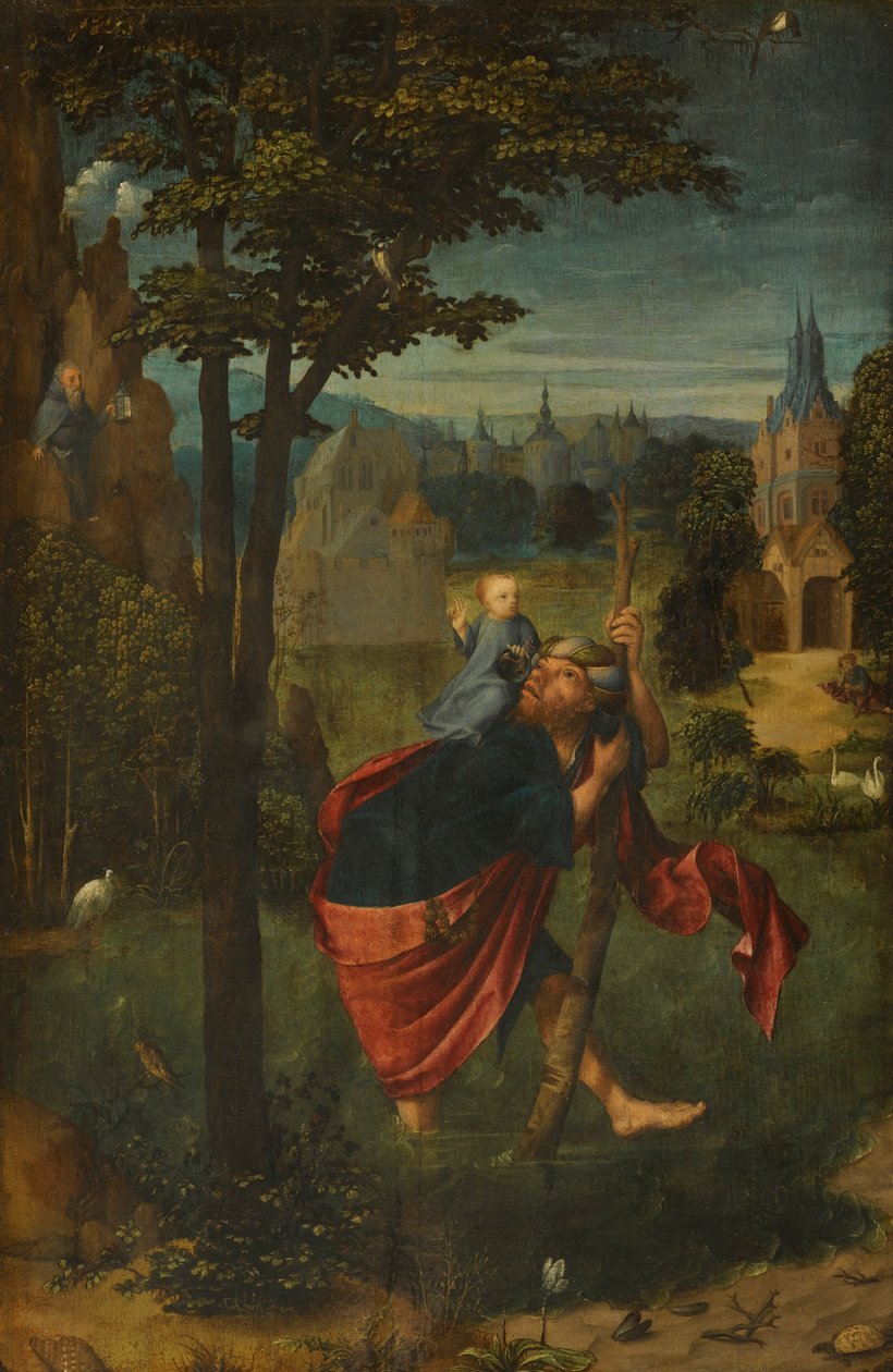 Heiliger Christophorus von Master of Frankfurt