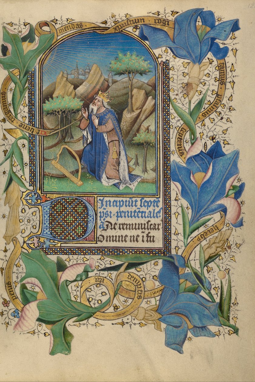 David im Gebet von Master of Guillebert de Mets