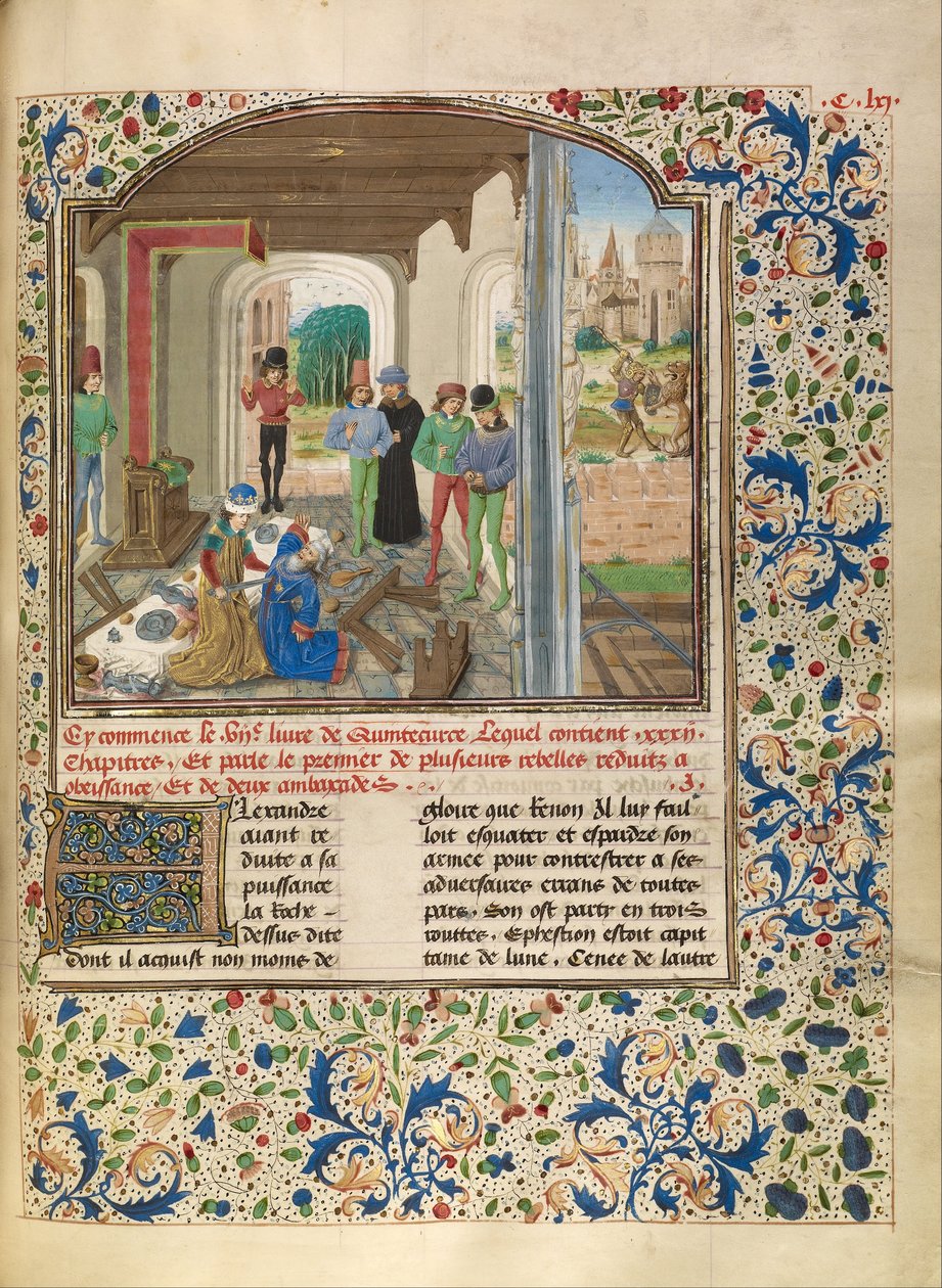 Alexander kämpft mit einem Löwen und tötet Clitus von Master of Jardin