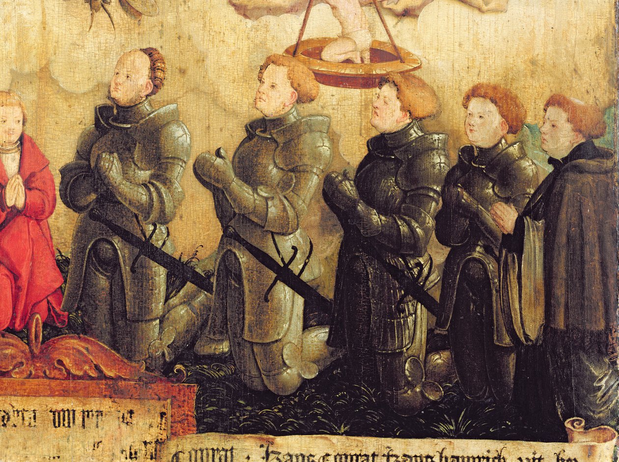 Kniende Ritter (Detail) von Master of Messkirch