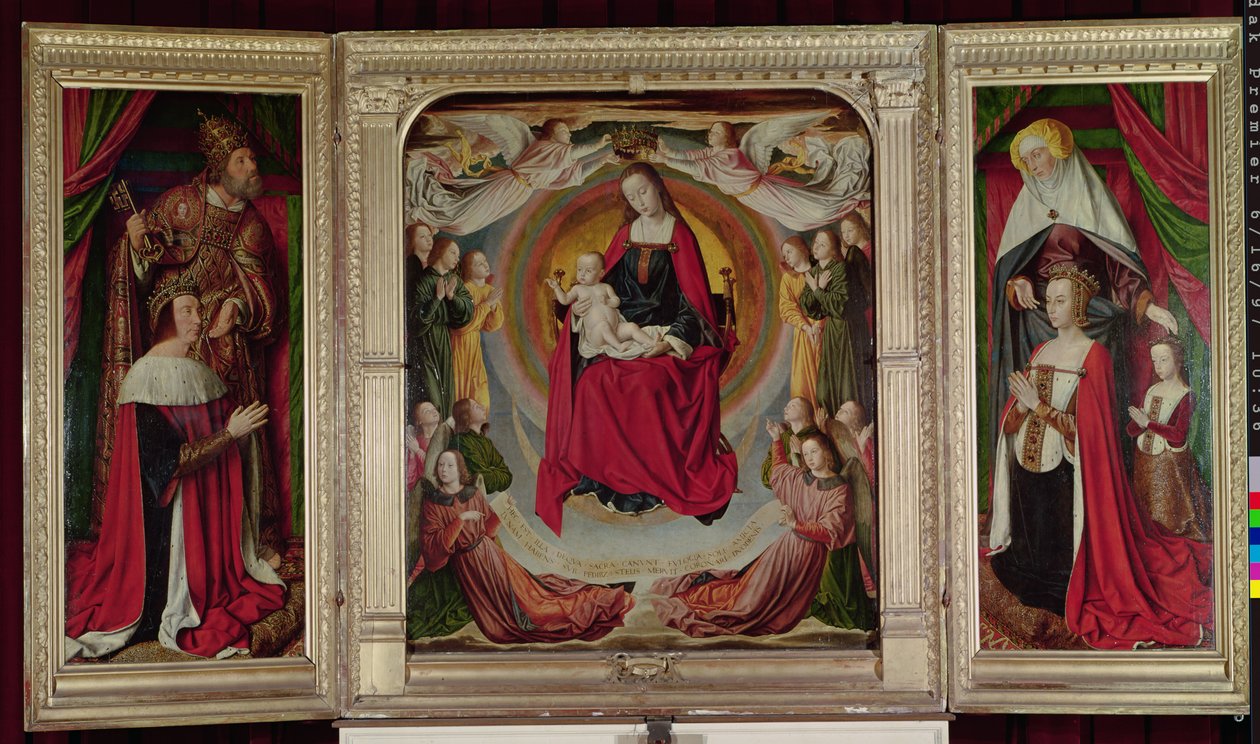 Das Bourbonen-Altarbild, ca. 1498 von Master of Moulins
