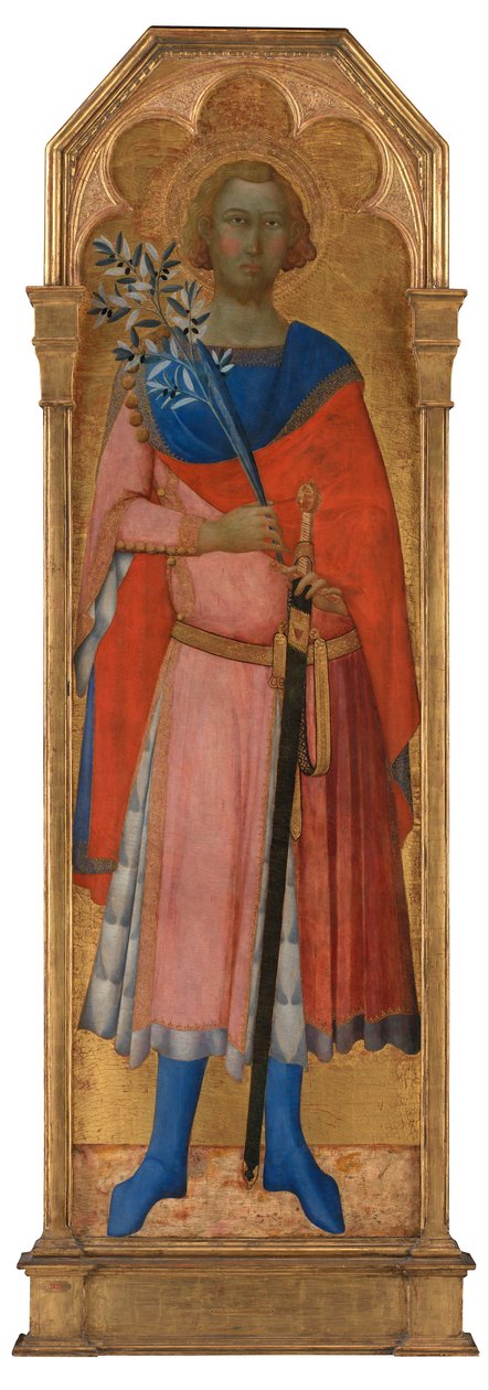 Heiliger Viktor von Siena von Master of Palazzo Venezia Madonna