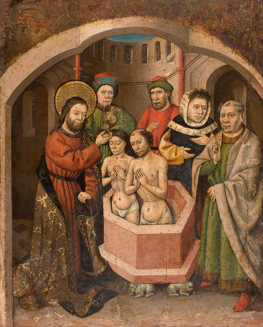Der Heilige Bartholomäus tauft von Master of Saint Bartholomew