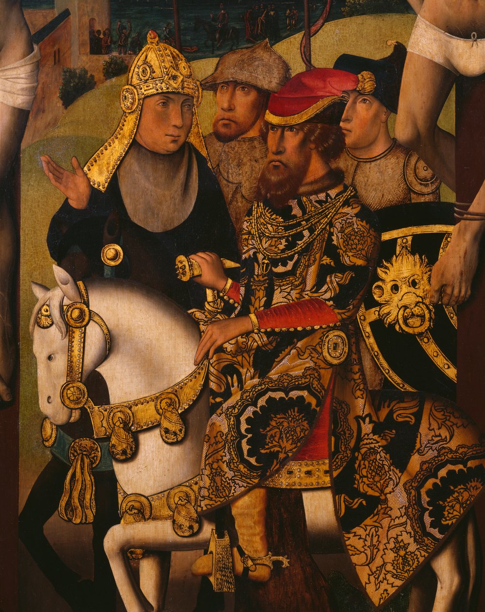 Passion Triptychon, Kreuzigung, Mittelteil (Detail) von Master of St. Godelieve Legend