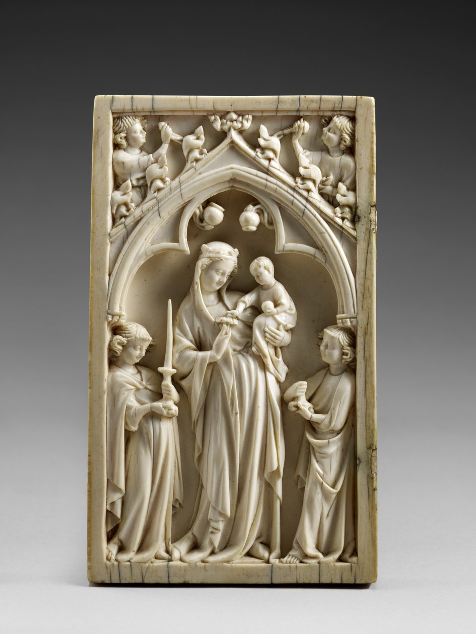 Jungfrau mit Kind in Herrlichkeit, ca. 1325-50 von Master of the Berlin Triptych Master of the Berlin Triptych