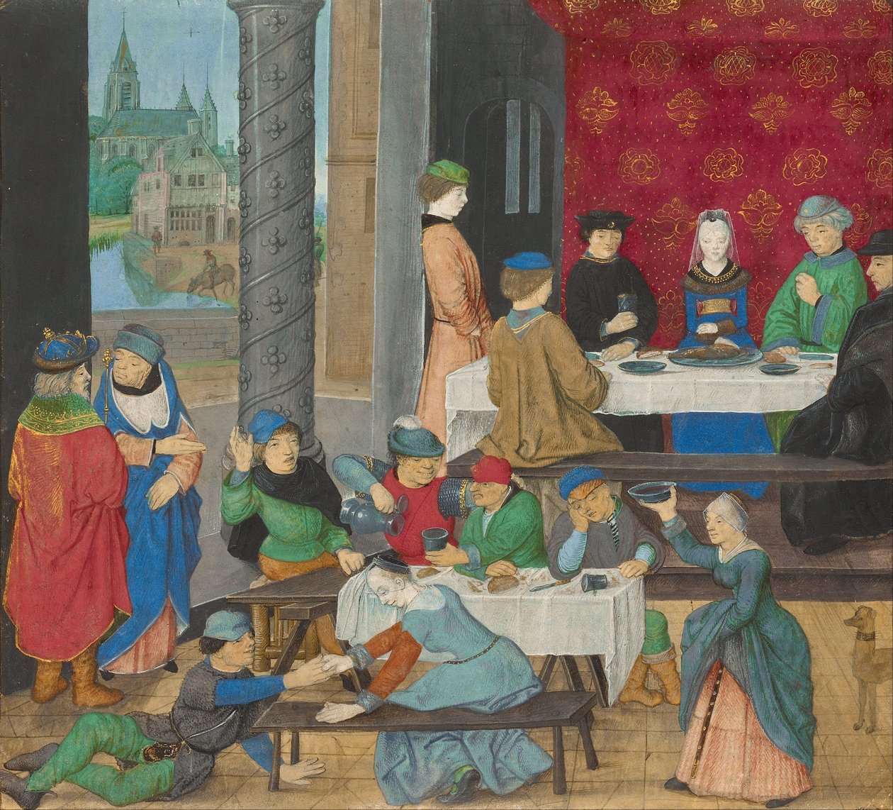 Die Mäßigen und die Unmäßigen von Master of the Dresden Prayer Book