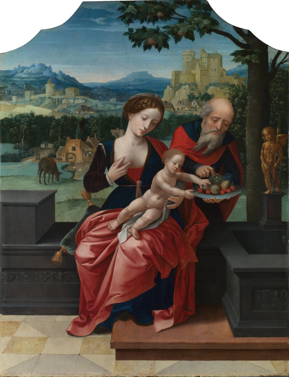 Die Rast auf der Flucht nach Ägypten von Master of the Female Half Lengths
