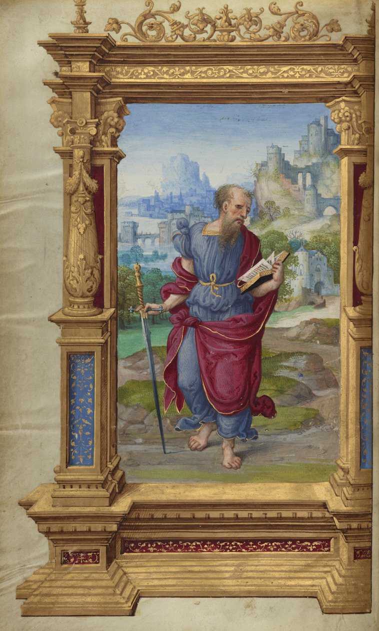 Heiliger Paulus aus den Getty-Episteln, ca. 1528-30 von Master of the Getty Epistles