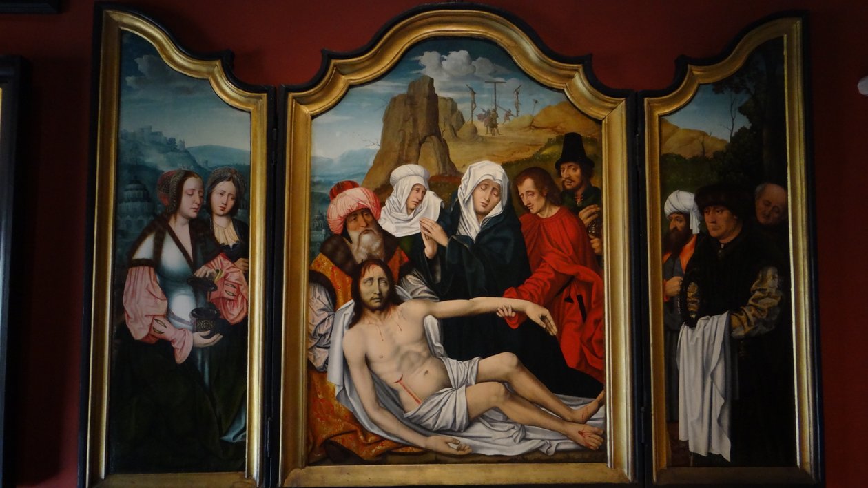 Triptychon der Kreuzigung von Master of the Holy Blood