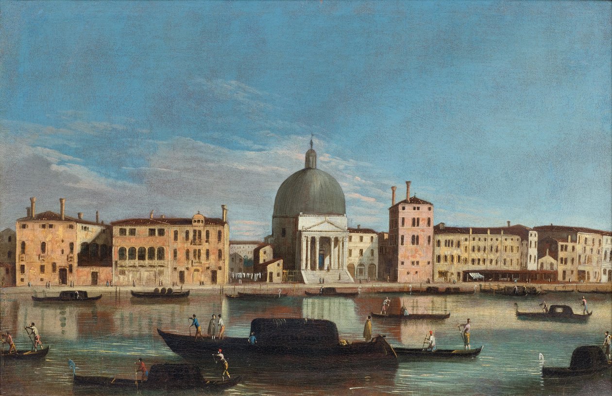 Canal Grande mit der Kirche San Simeone Piccolo von Master of the Langmatt Foundation Views