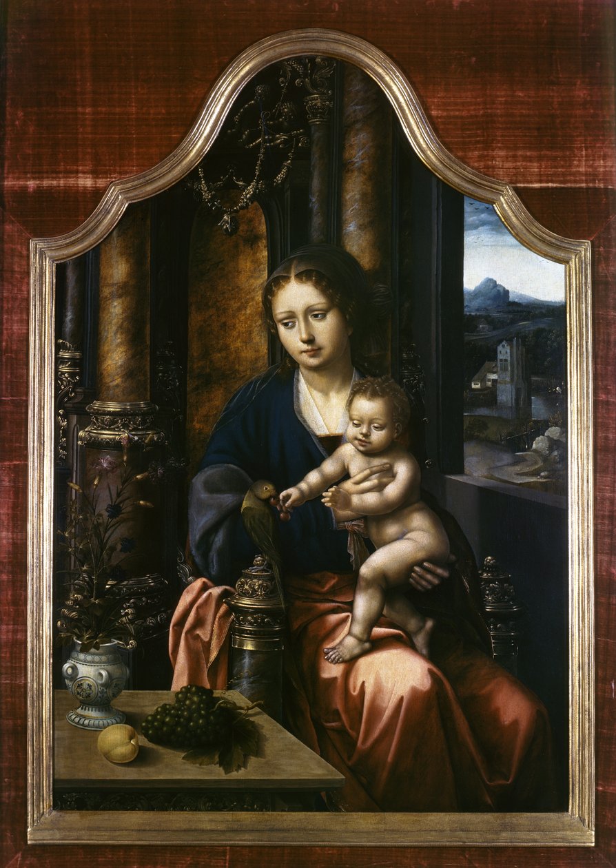 Madonna mit Kind, ca. 1520-30 von Master of the Parrot