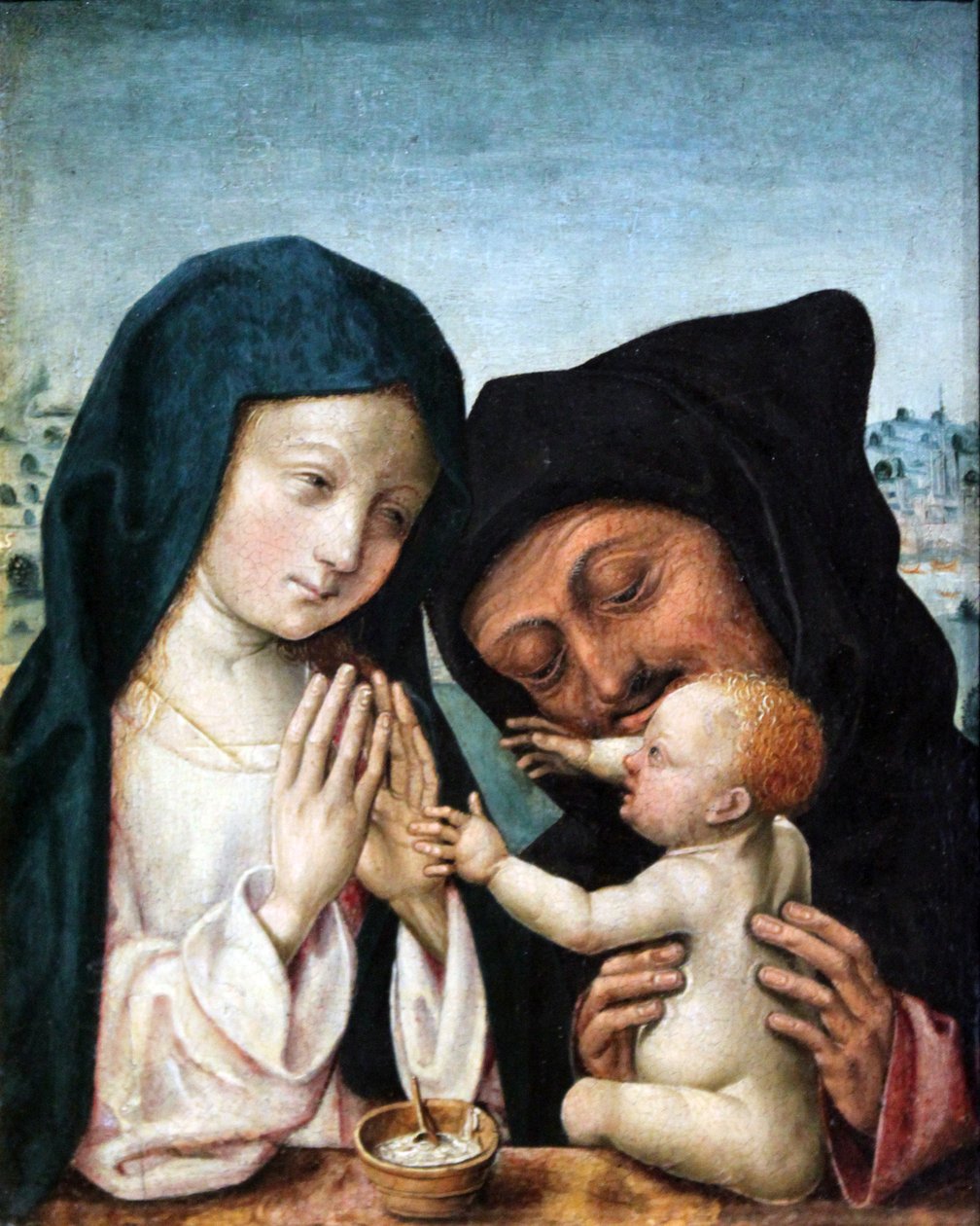 Die Heilige Familie von Master of the Saint Bartholomew Altarpiece