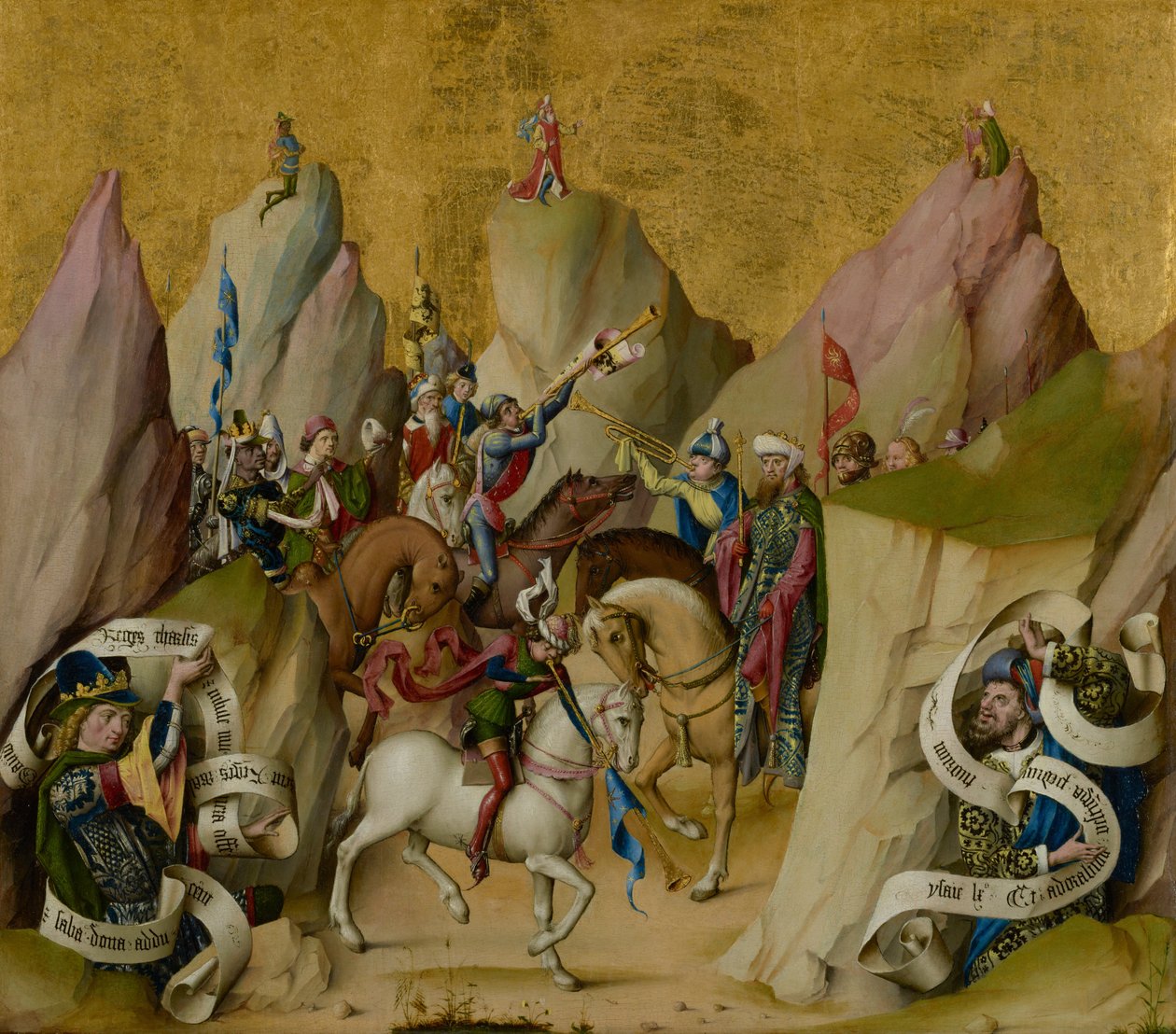 Das Treffen der drei Könige mit David und Jesaja von Master of the St. Bartholomew Altarpiece