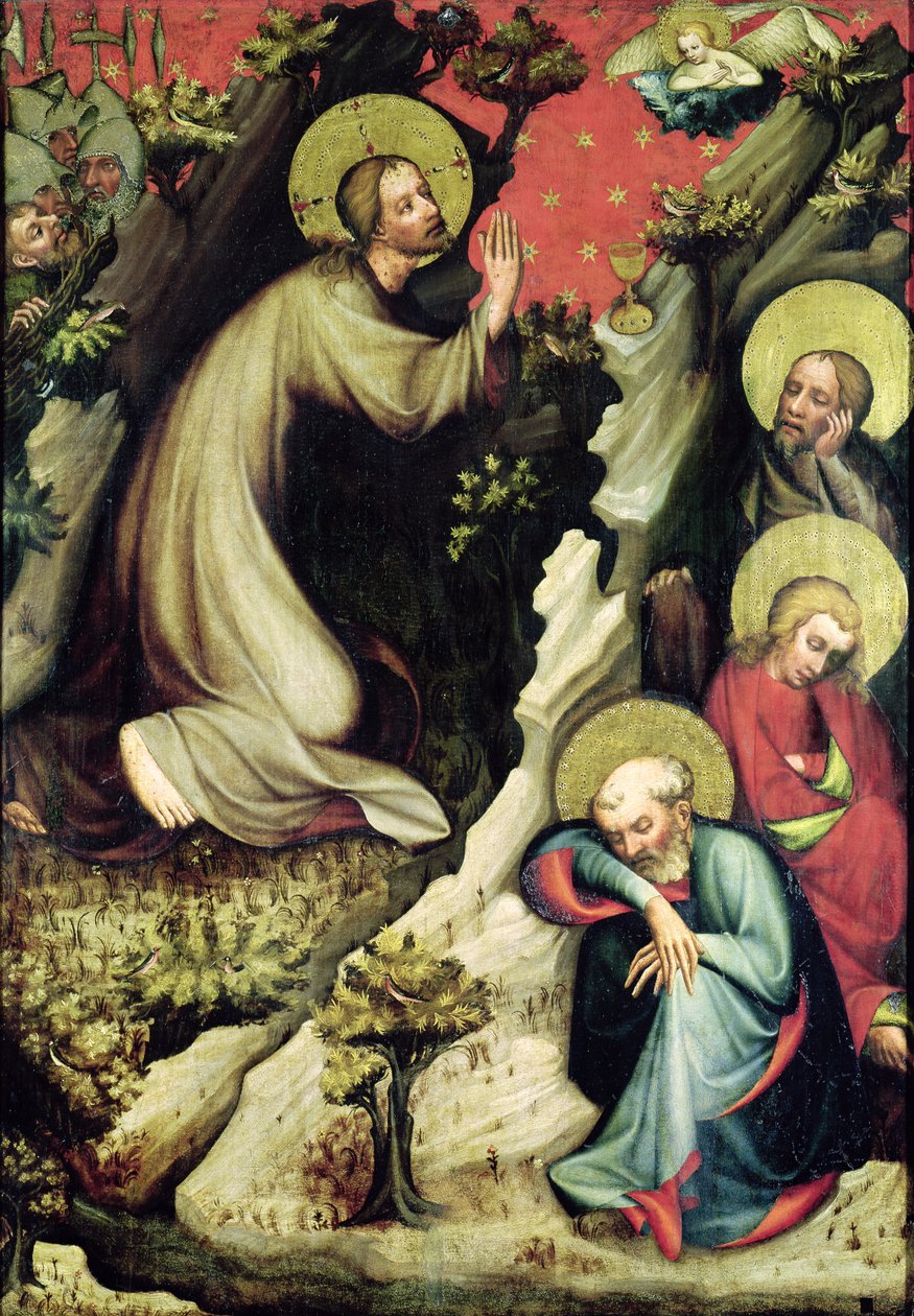 Jesus im Garten Gethsemane, vom Treboner Altar, ca. 1380 von Master of the Trebon Altarpiece