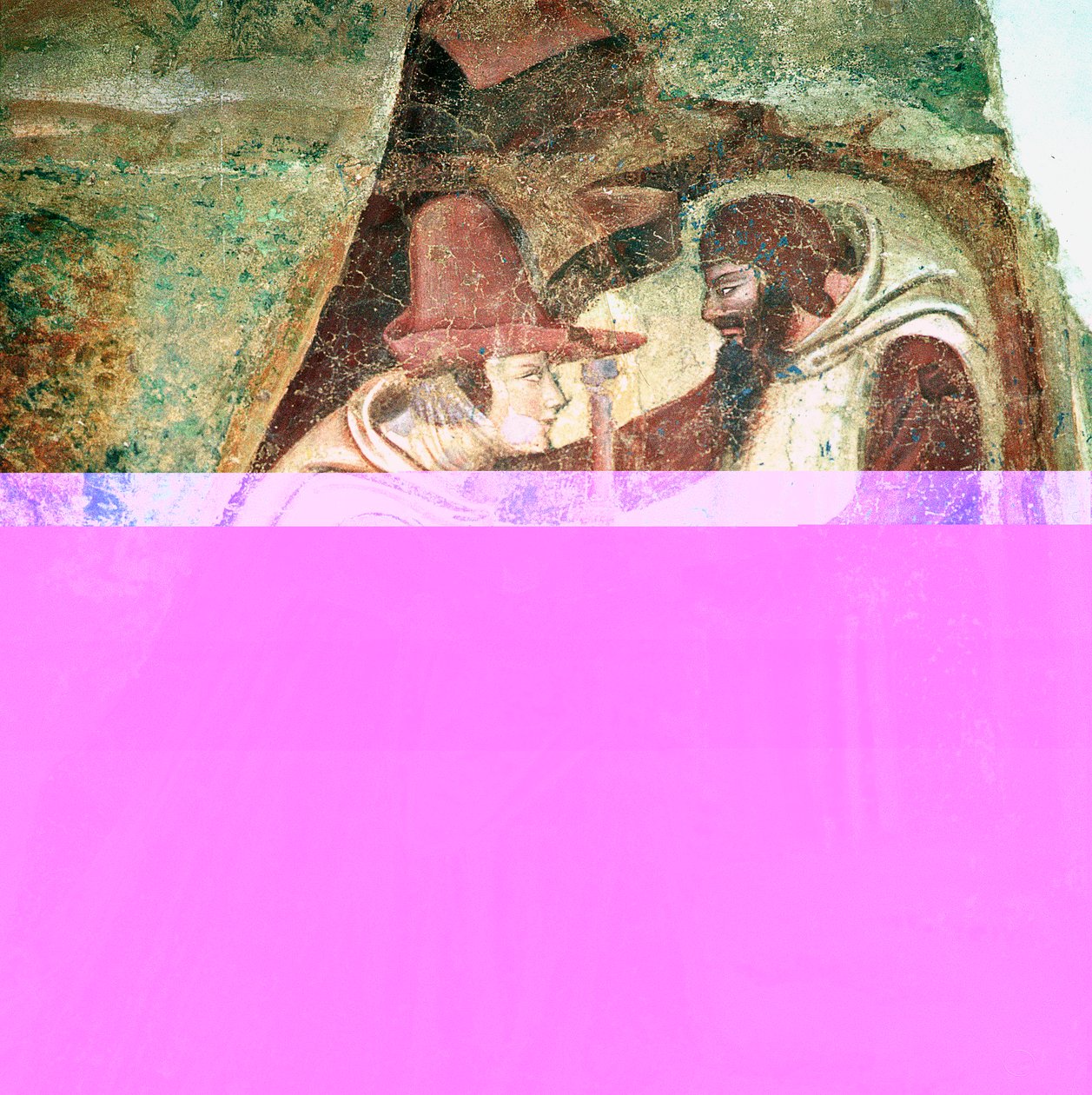 Pilger mit einem Mönch, 1360-1370 von Master of the Triumph of Death
