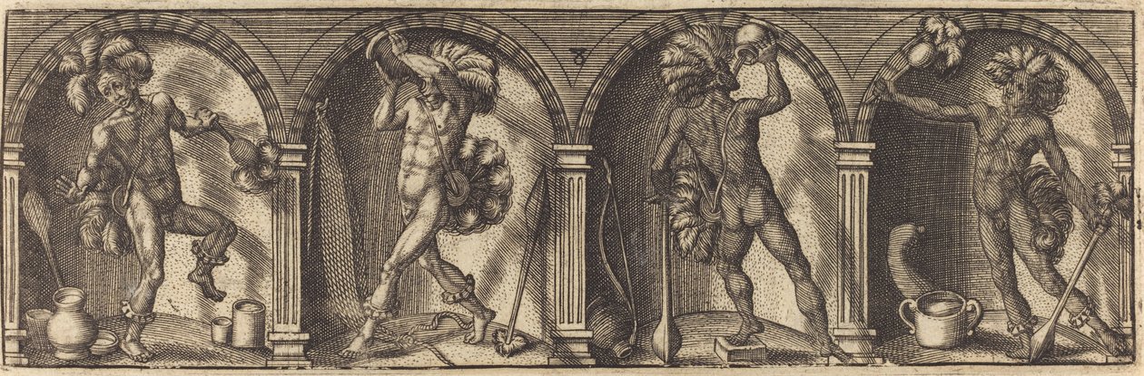 Die verschiedenen Porträts und Figuren VIII von Master AD
