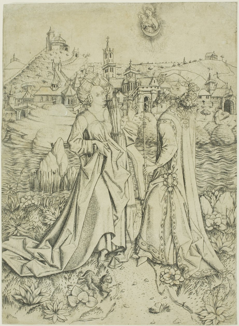 Augustus und die Sibylle von Master E.S.