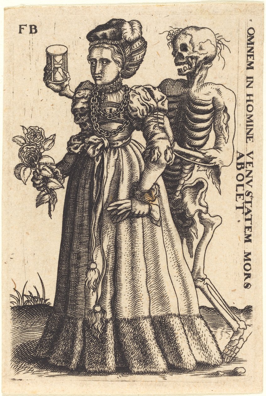 Junge Frau und Tod von Master F.B.