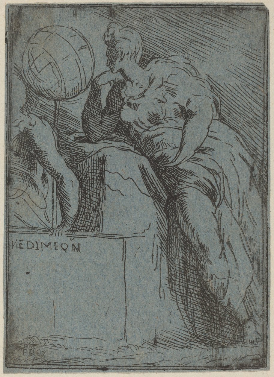 Endymion von Master F.P. after Parmigianino
