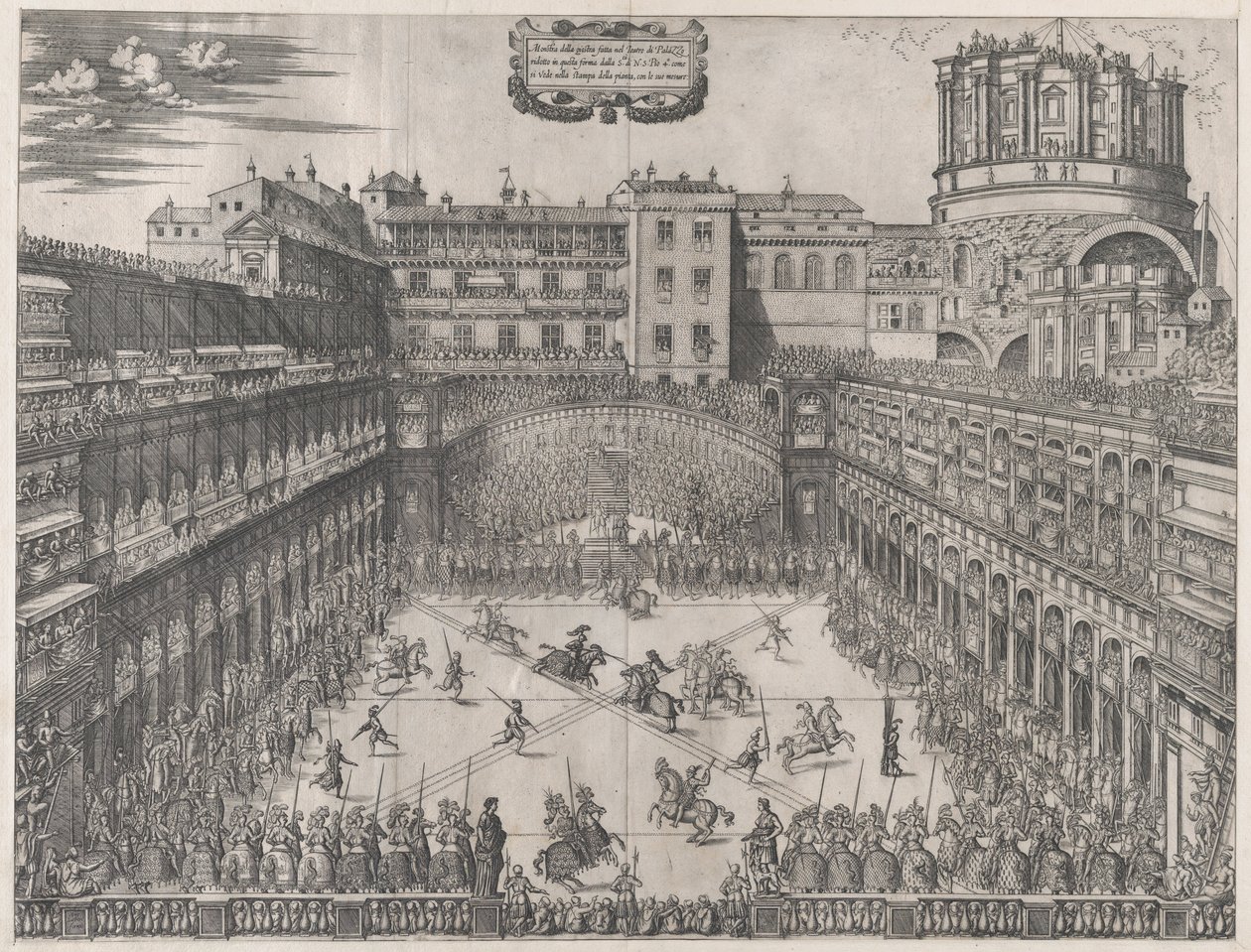 Speculum Romanae Magnificentiae: Vatikanisches Turnier, 1565 von Master HCB
