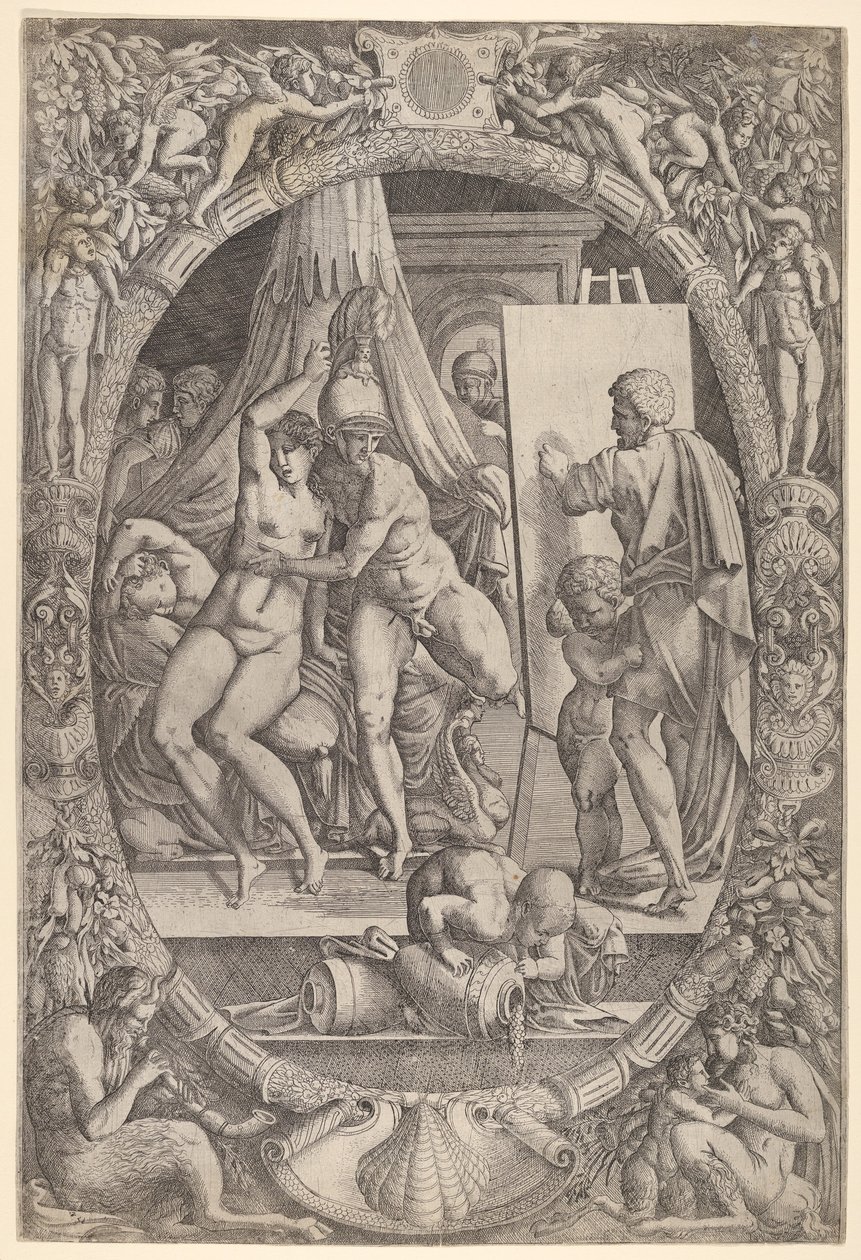 Apelles malt Alexander und Campaspe von Master IQV
