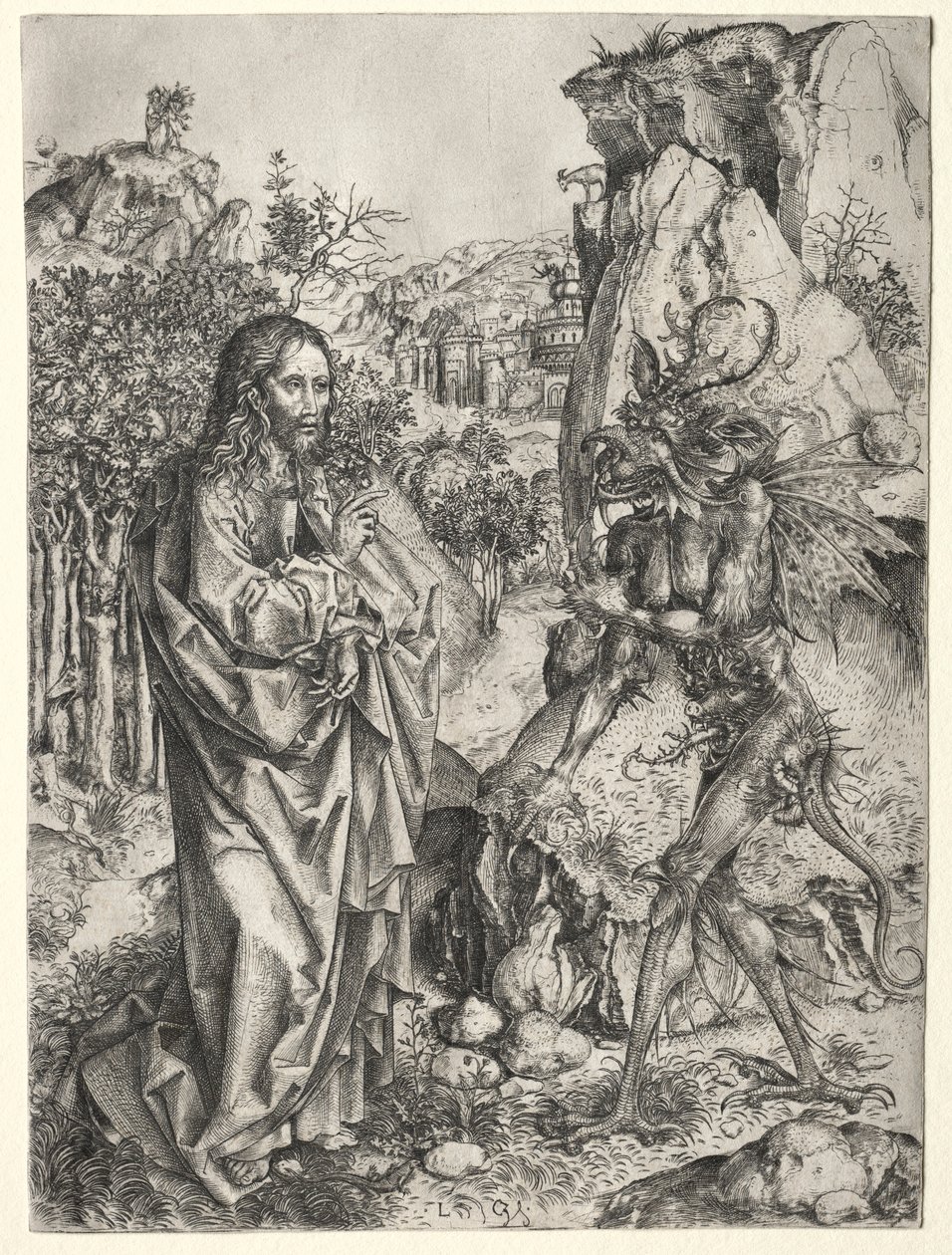 Die Versuchung Christi, 1400er von Master L Cz