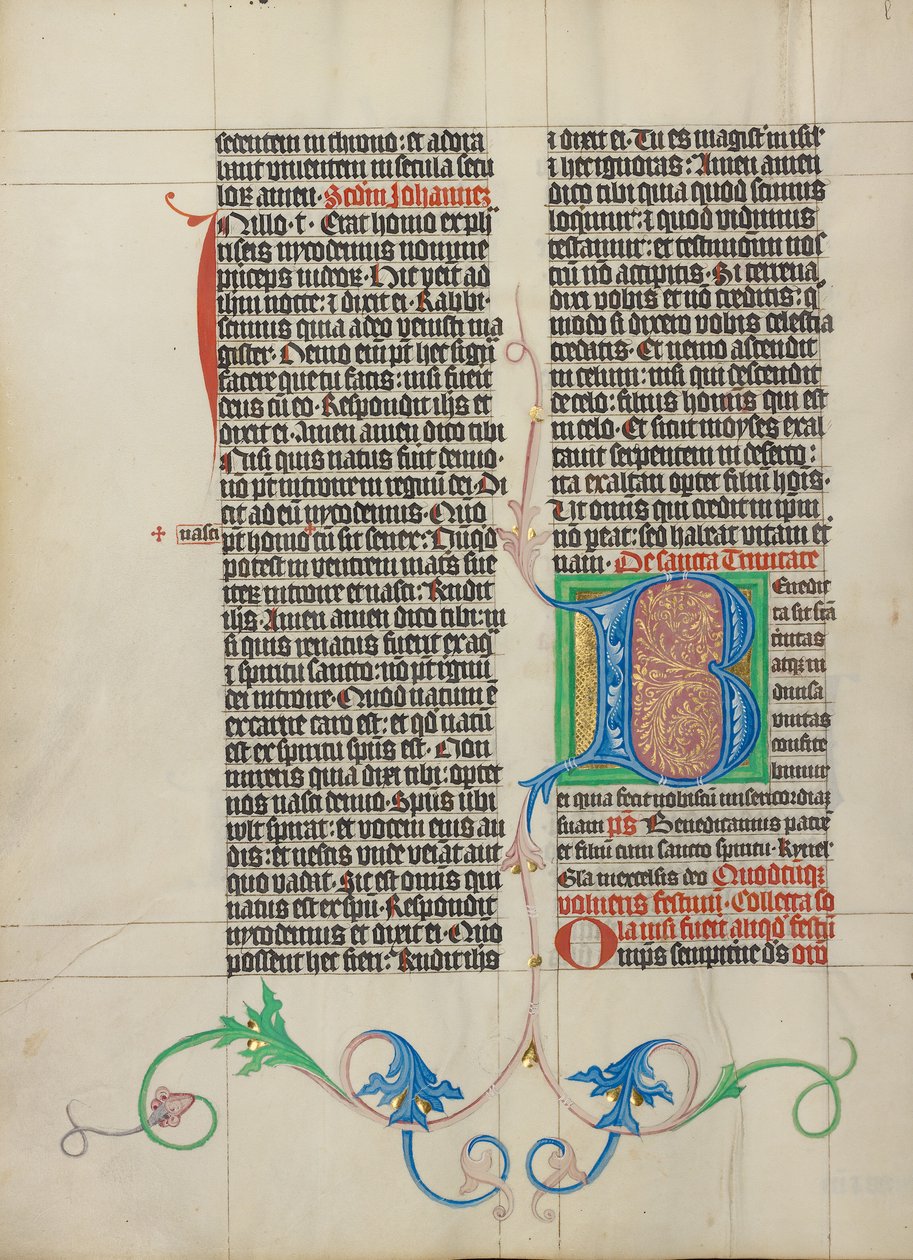 Dekorierte Initiale B von Master Michael