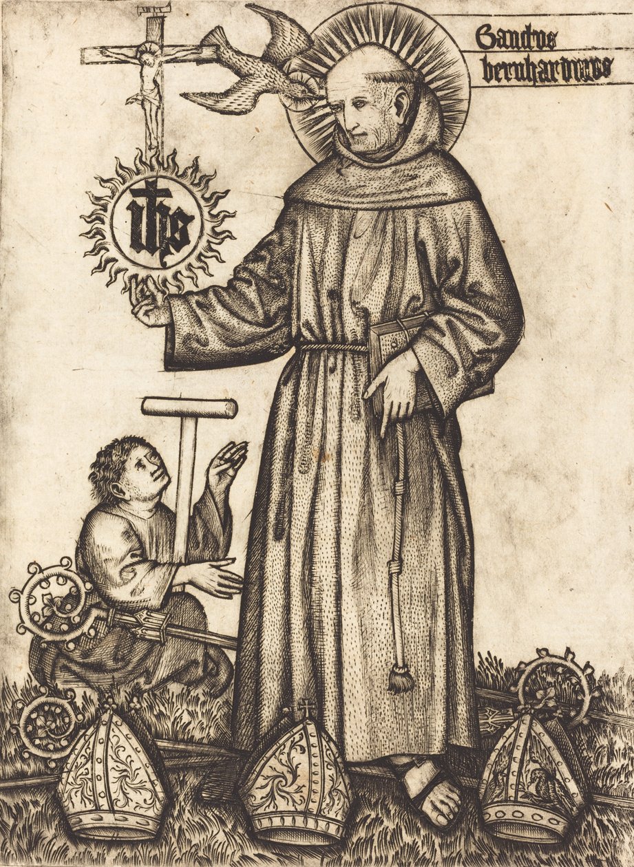 Heiliger Bernhardin, 1450er Jahre von Master of Balaam
