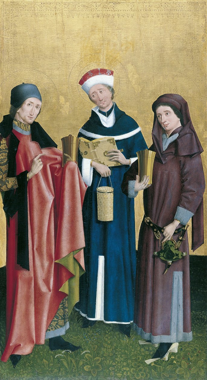 Heilige Cosmas, Damian und Pantaleon von Master of Cologne