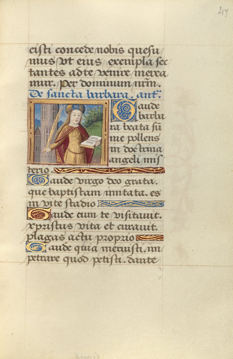 Heilige Barbara von Master of Jacques de Besançon