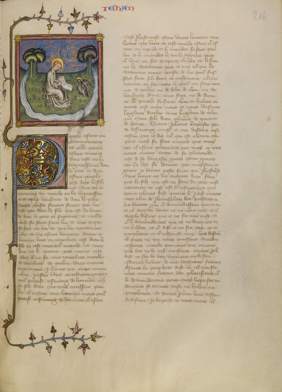 Sankt Johannes auf Patmos von Master of Jean de Mandeville