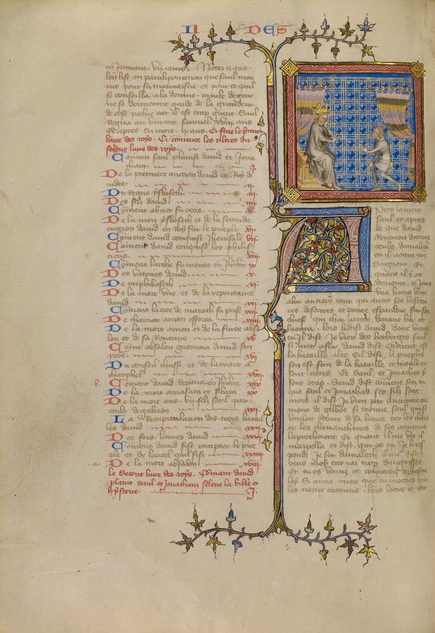 Saul vor Samuel von Master of Jean de Mandeville