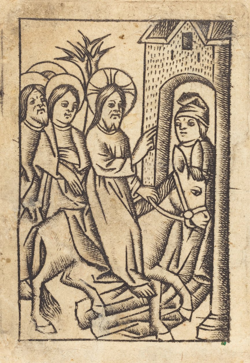 Einzug Christi in Jerusalem (links) von Master of St. Erasmus